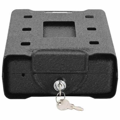 Car Safe with Lock Black 21.8 x 16 x 7 cm Steel
