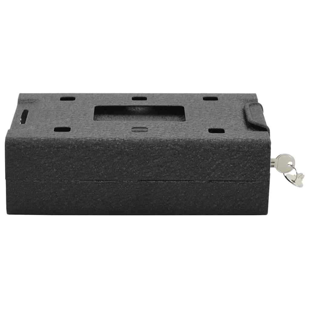 Car Safe with Lock Black 21.8 x 16 x 7 cm Steel