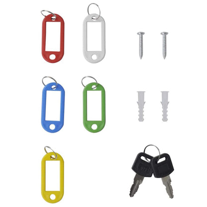 Key Box with Lock White 20 x 7.5 x 25 cm Steel