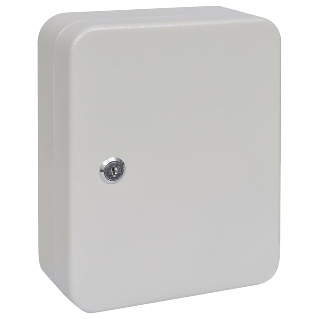 Key Box with Lock White 20 x 7.5 x 25 cm Steel