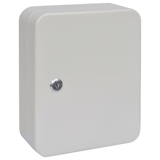 Key Box with Lock White 20 x 7.5 x 25 cm Steel