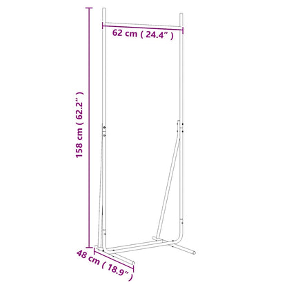 Clothes Rack Black 62 x 48 x 158 cm Steel