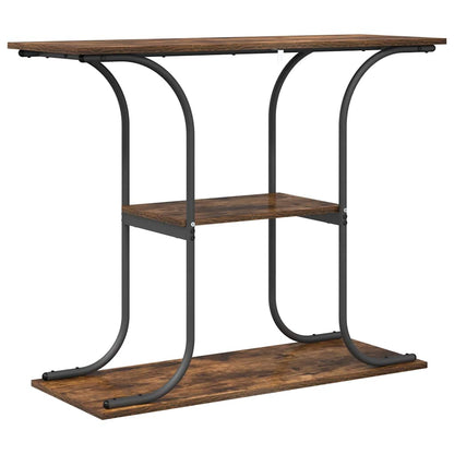 Console Table Smoked oak 101 x 35 x 80.5 cm Engineered wood
