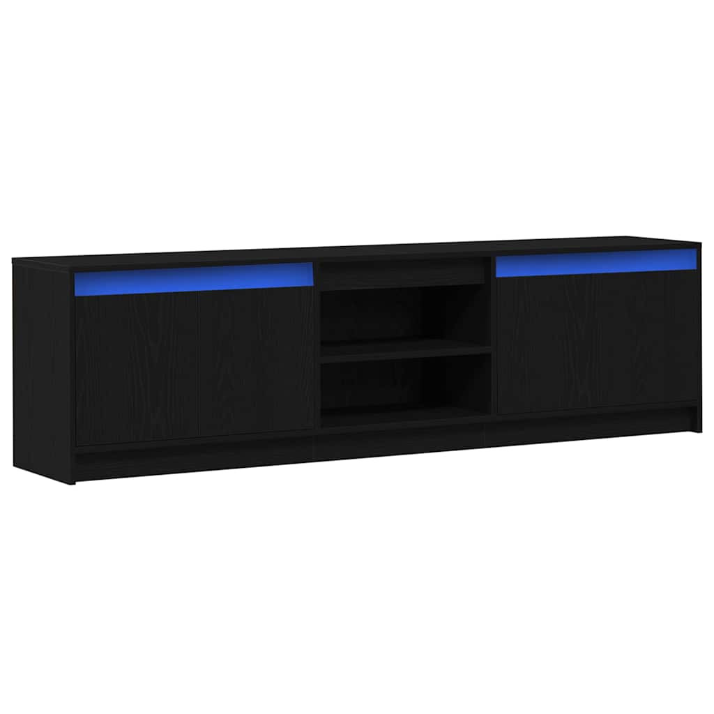 TV Cabinet Black 180 x 34 x 50 cm Engineered wood
