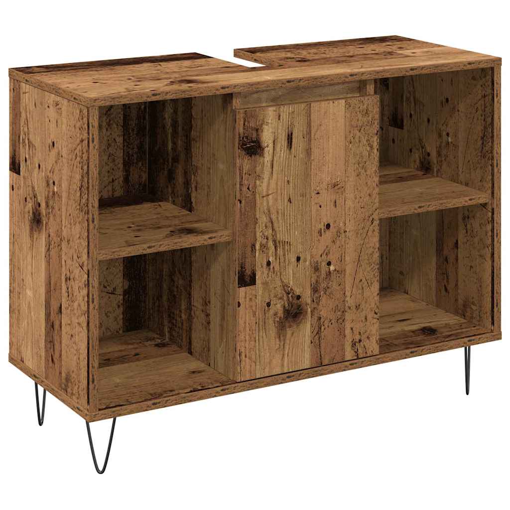 Bathroom Furniture Set 3 pcs Old Wood 30 x 30 x 180 cm