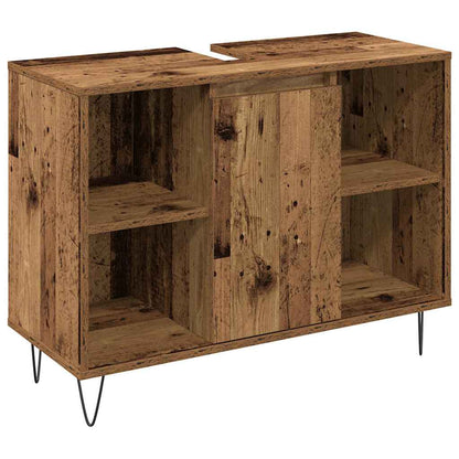Bathroom Furniture Set 3 pcs Old Wood 30 x 30 x 180 cm