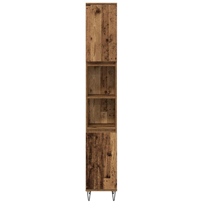 Bathroom Furniture Set 3 pcs Old Wood 30 x 30 x 180 cm