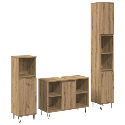 Bathroom Furniture Set 3 pcs Artisan Oak 30 x 30 x 180 cm