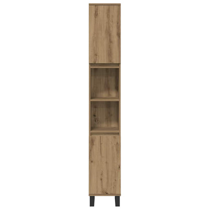 Bathroom Furniture Set with Door 3 pcs Brown 30 x 30 x 180 cm
