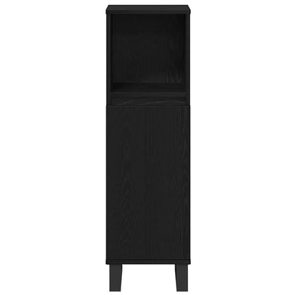 Bathroom Furniture Set with Door 3 pcs Black 30 x 30 x 180 cm