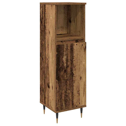 Bathroom Furniture Set 3 pcs Old Wood 30 x 30 x 180 cm