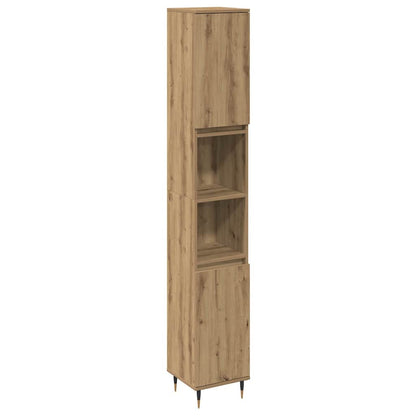 Bathroom Furniture Set 3 pcs Artisan Oak 30 x 30 x 180 cm