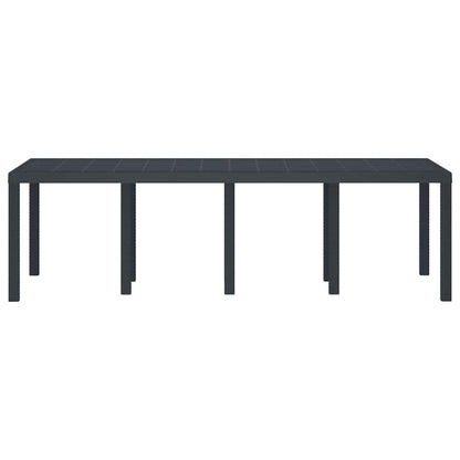 Garden Table Anthracite 250 x 100 x 73 cm Poly Rattan