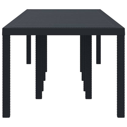 Garden Table Anthracite 300 x 100 x 73 cm Poly Rattan