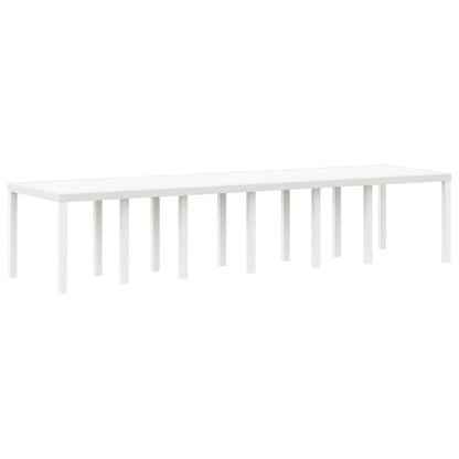 Garden Table White 350 x 100 x 73 cm Poly Rattan