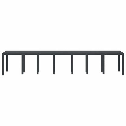 Garden Table Anthracite 400 x 100 x 73 cm Poly Rattan