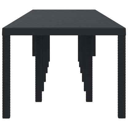 Garden Table Anthracite 400 x 100 x 73 cm Poly Rattan