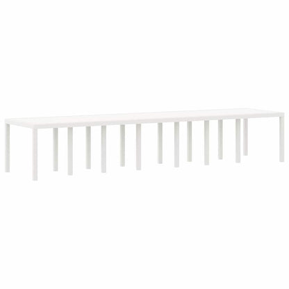Garden Table White 400 x 100 x 73 cm Poly Rattan