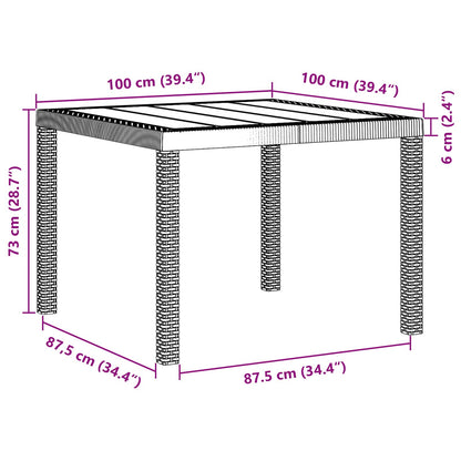 Garden Dining Set 5 pcs Anthracite Polt rattan