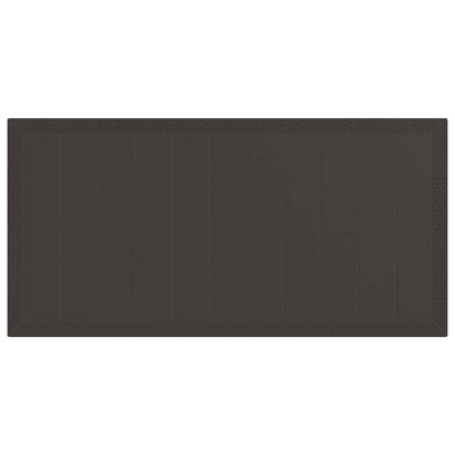 Garden Dining Set 9 pcs Brown Polt rattan