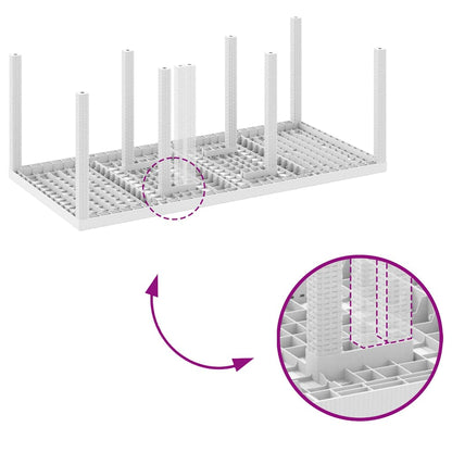 Garden Dining Set 9 pcs White Polt rattan
