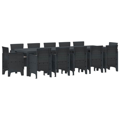 Garden Dining Set with Cushions with Cushion 13 pcs Anthracite