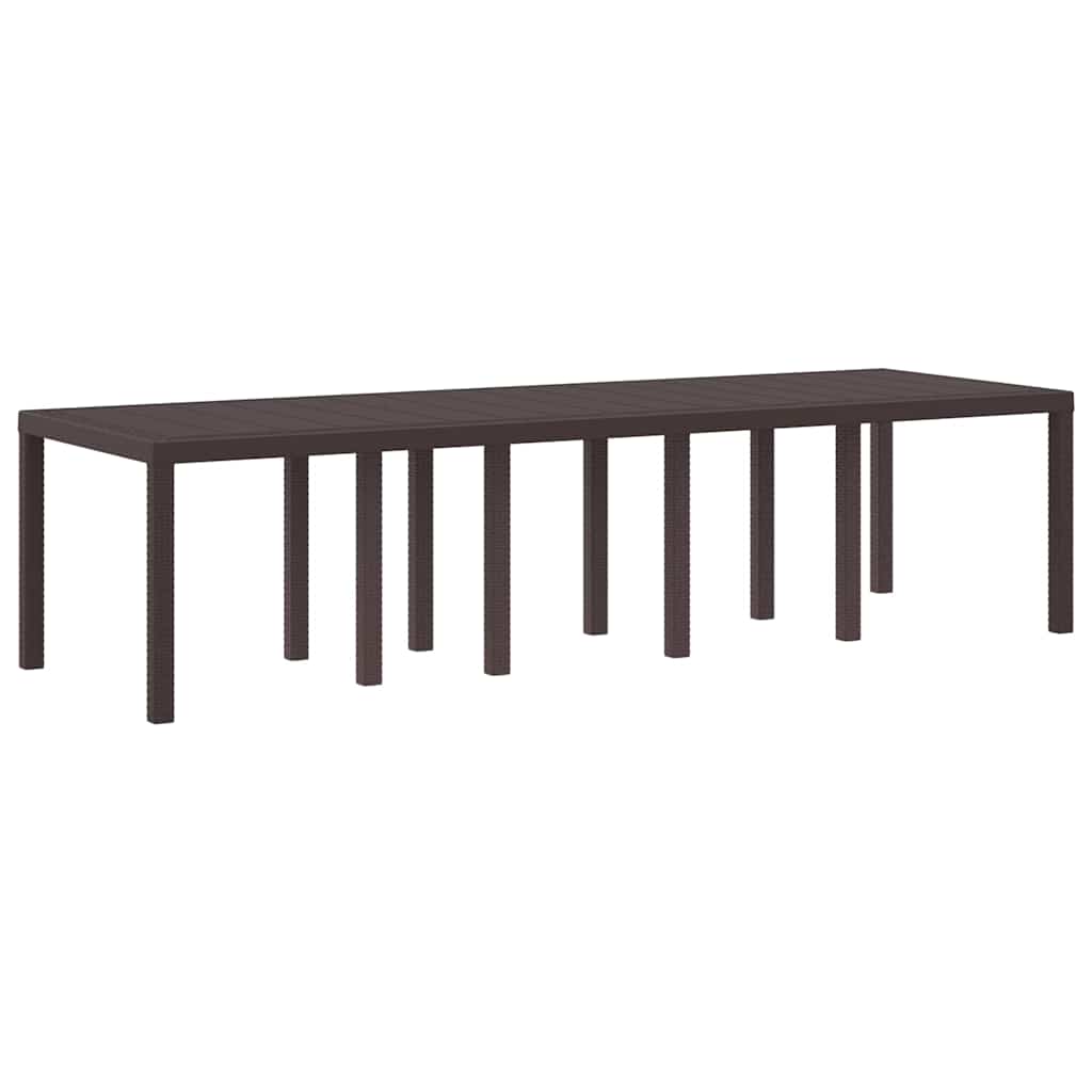 Garden Dining Set 13 pcs Brown and Taupe Poly rattan