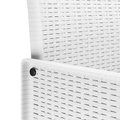 Garden Dining Set 13 pcs White Poly rattan and Cotton