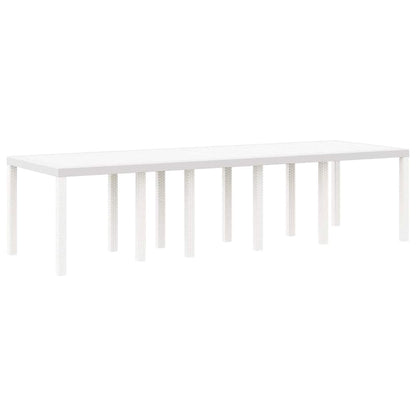 Garden Dining Set 13 pcs White Poly rattan and Cotton