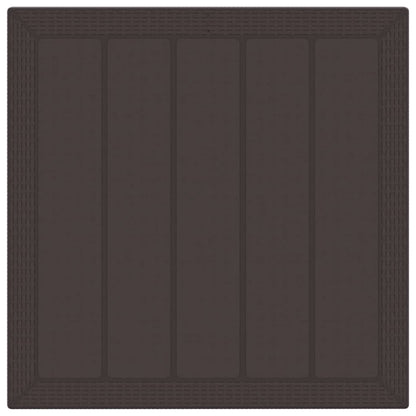 Garden Dining Set 3 pcs Brown Polt rattan