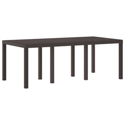 Garden Dining Set 7 pcs Brown Polt rattan