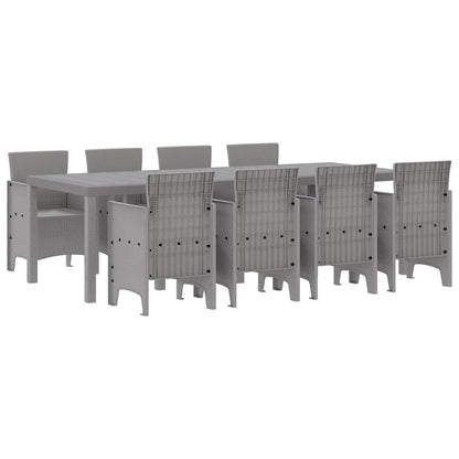 Garden Dining Set 9 pcs White Polt rattan