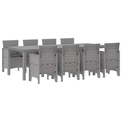 Garden Dining Set 9 pcs White Polt rattan