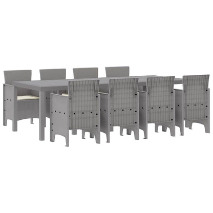 Garden Dining Set 9 pcs White Polt rattan