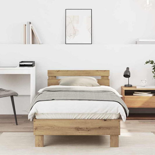 Bed Frame Artisan Oak 90 x 200 cm Engineered Wood