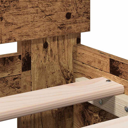 Bed Frame with Headboard Old wood 90 x 190 cm Engineered Wood