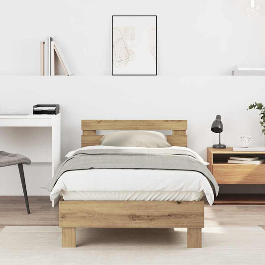 Bed Frame Artisan oak 90 x 190 cm Engineered Wood