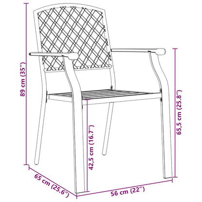 Garden Dining Set 9 pcs Anthracite Steel