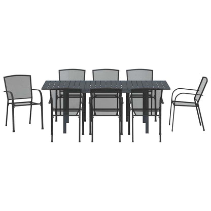 Garden Dining Set 9 pcs Steel