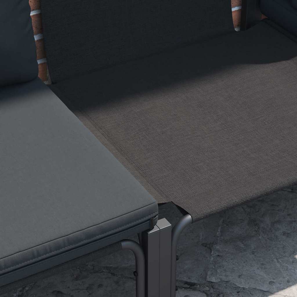 Garden Sofa Set with Cushion 8 pcs Anthracite Steel