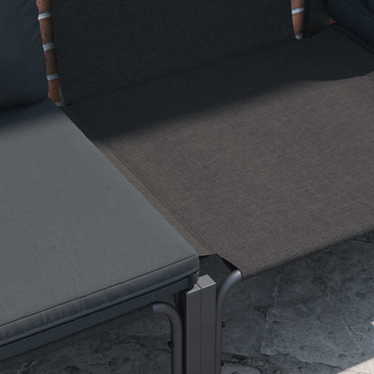 Garden Sofa Set with Cushion 8 pcs Anthracite Steel