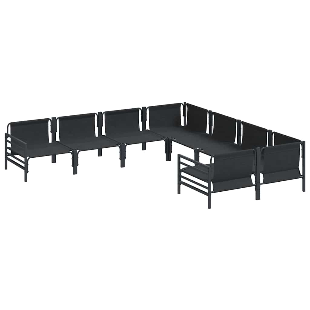 Garden Sofa Set with Cushion 8 pcs Anthracite Steel