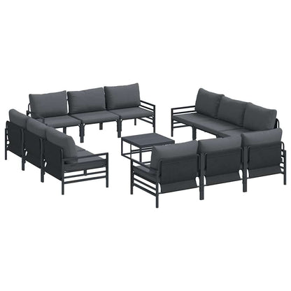 Garden Sofa Set Anthracite Steel