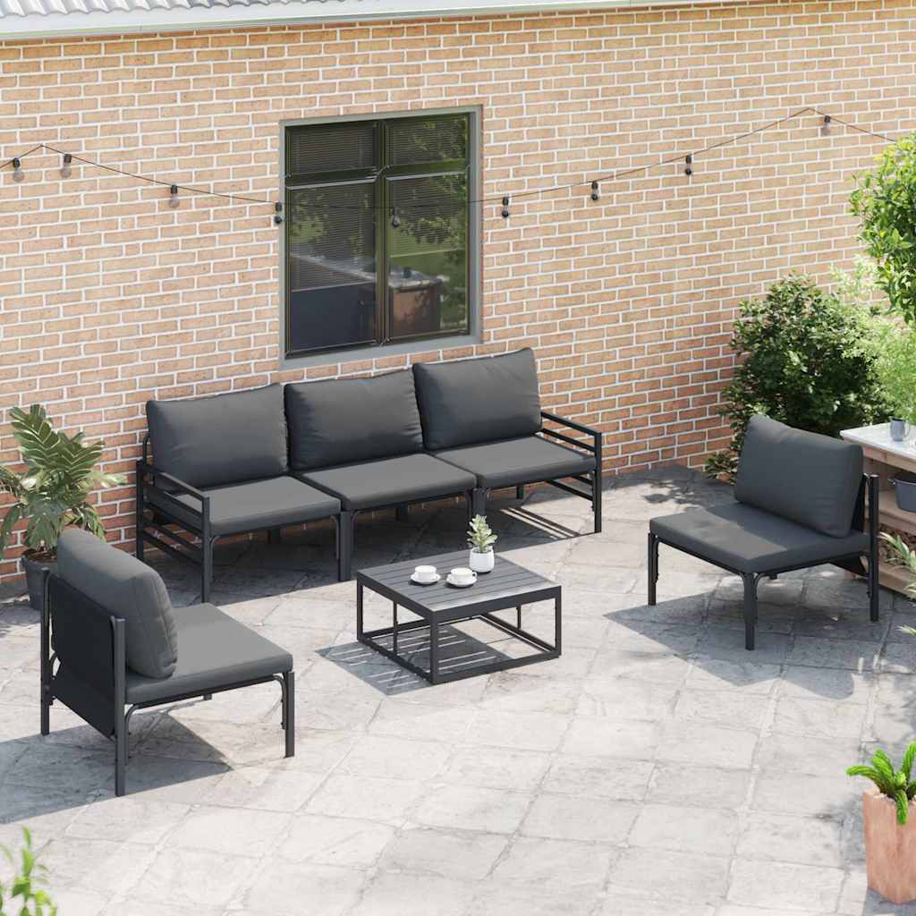 Garden Sofa Set Anthracite Steel