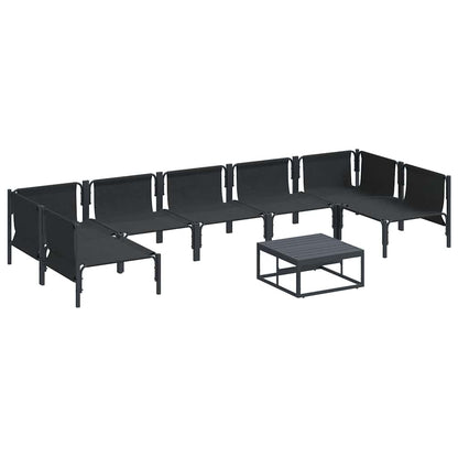 Garden Sofa Set 8 pcs Anthracite Steel