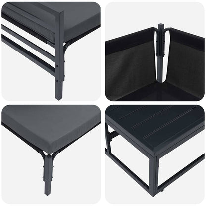Garden Sofa Set Anthracite Steel