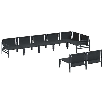 Garden Sofa Set with Cushion Anthracite Steel
