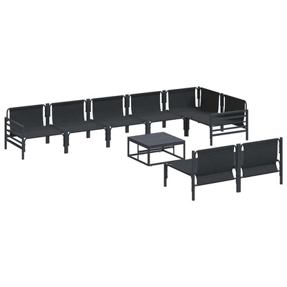 Garden Sofa Set with Cushion Anthracite Steel