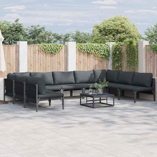 Garden Sofa Set Anthracite Steel