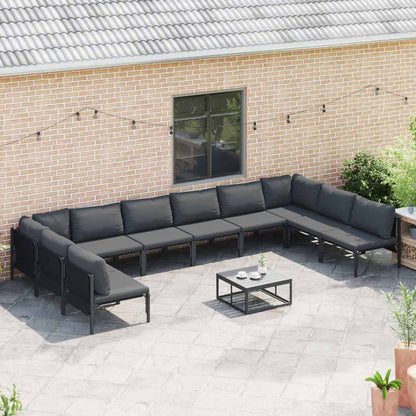 Garden Sofa Set Anthracite Steel